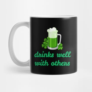 Drinks Well With Others - Leprechaun St. Patrick's Day Mug